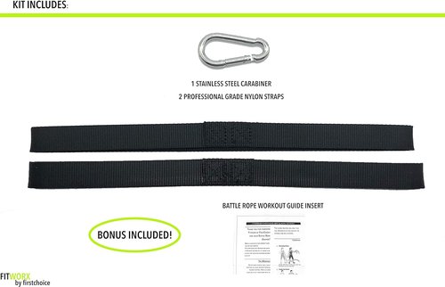 Battle Rope Anchor Strap Kit With Bonus Battle Rope Workout Guide- FitWorx By RadBizz