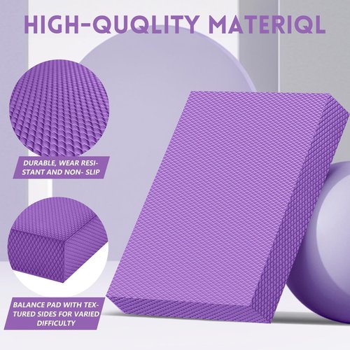 Corsiampoo Balance Pad-Foam Exercise Pad, Non-Slip,11.8x7.8x2 Inch Stability Trainer Pad for Physical Therapy,Yoga, Dancing Balance Training and Fitness