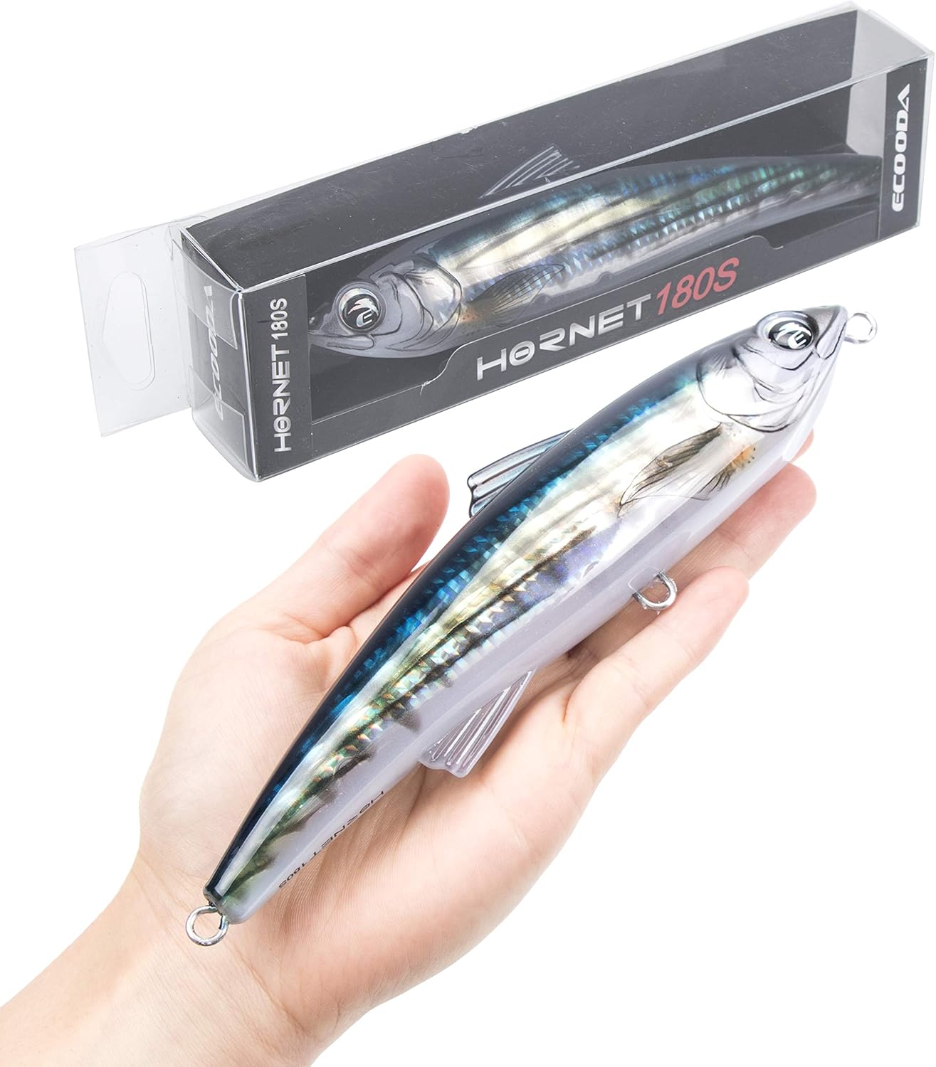 Hornet Saltwater Fishing Lure 2.9oz 7in Topwater Popper Hard Bait Floating Pencil Lure for Kingfish/Tuna/Mackerel/Marlin/Mahi Mahi Offshore Trolling Onshore Floating Crankbait