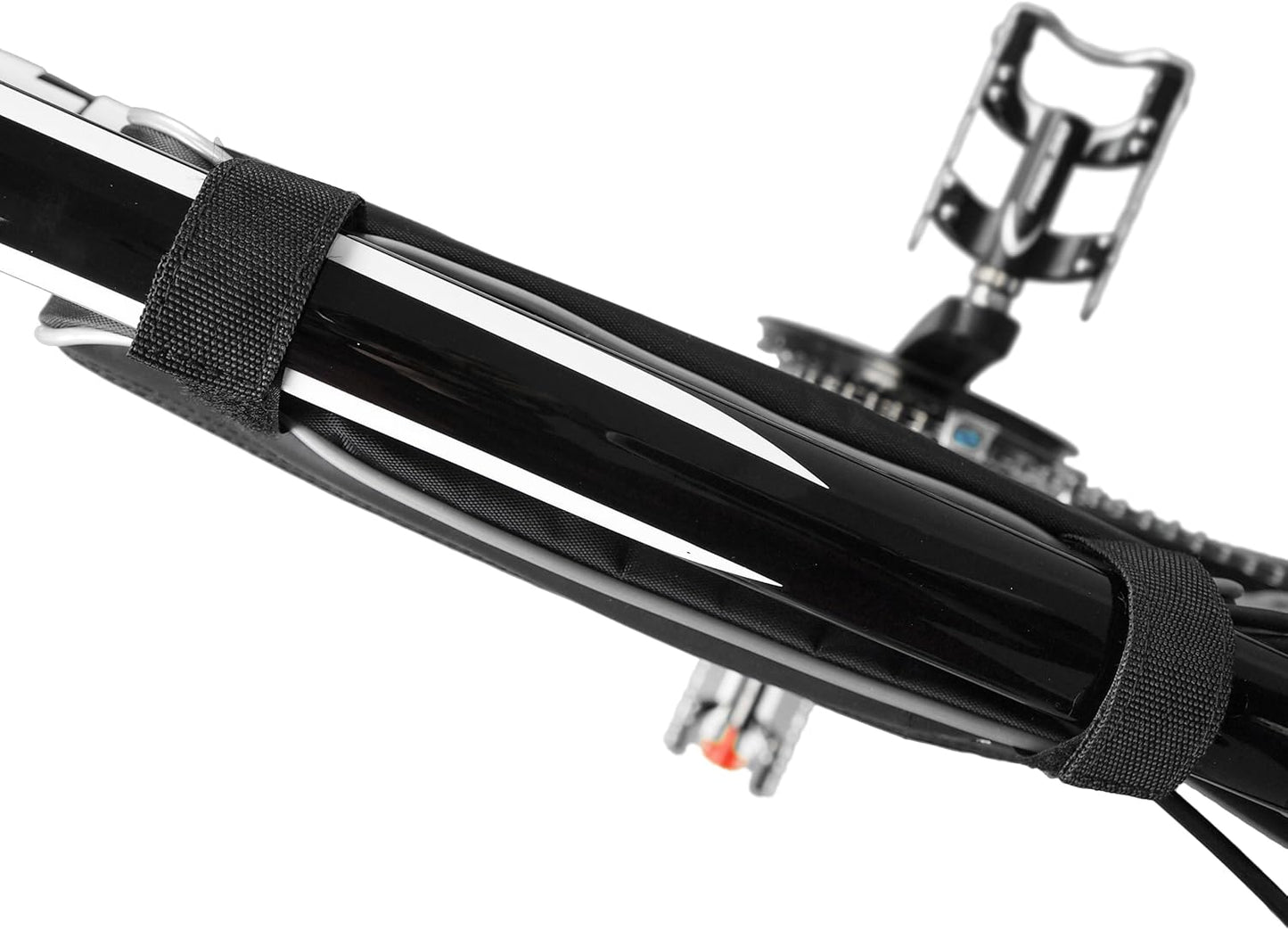 Ibera Bike Frame Bag - Slim Pouch Zipper Compartment & Velcro Mount - Water-Resistant, Fits Most Bikes - Holding Tools Snacks