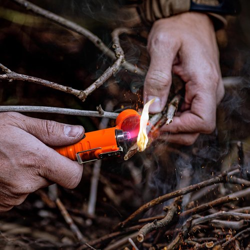 Dark Energy Plasma Lighter - Rechargeable Mini Flashlight - Camping Essentials (Orange)
