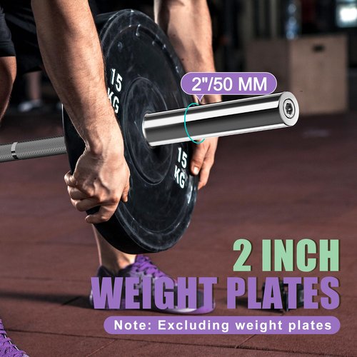 Olympic Barbell Curl Bar EZ Bar 4/5/6/7 FT Barbell Bar 300/400/500/600 Weight Capacity Strength Training Bar for Home Gym