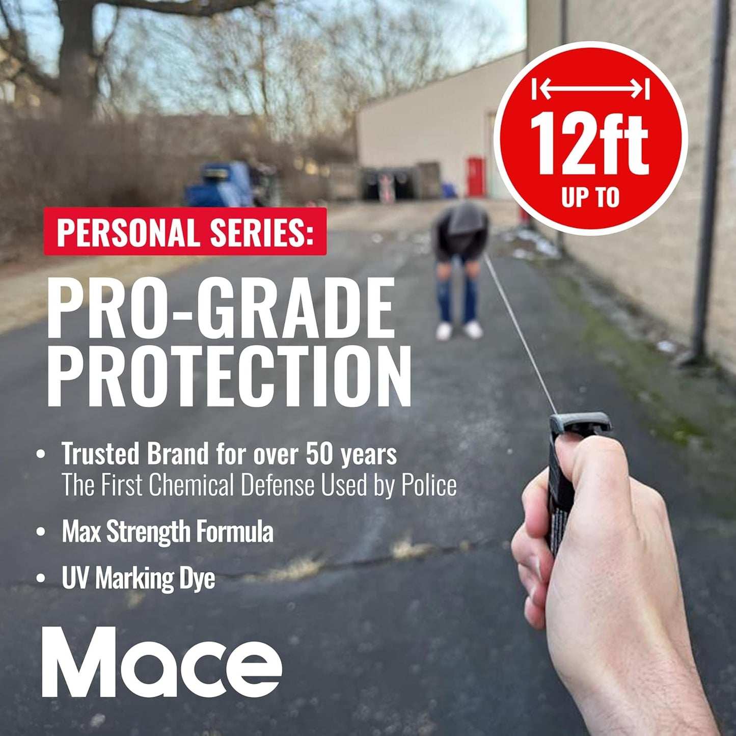 Rechargeable Mace Stun Gun for Self Defense - High Voltage with Bright LED Light