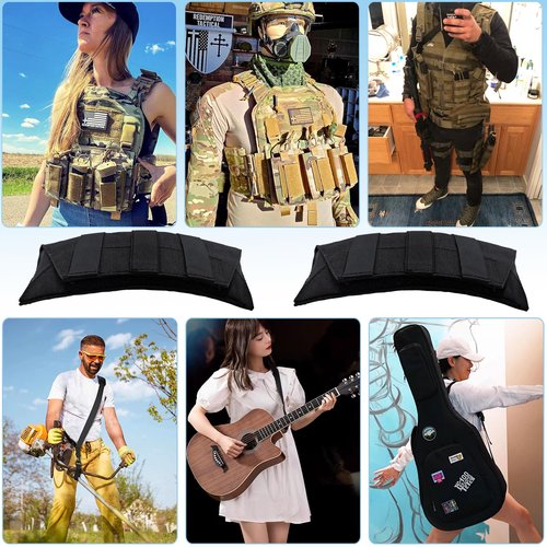 SOGOYFLA Ultra Thick Shoulder Strap Pad, Heavy Load Backpack Strap Pads, Shoulder Pad for Bag Strap, High Elasticity & Removable (1PCS-Black)