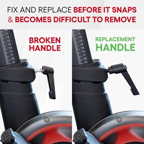 TrubliFit Replacement Seat & Handlebars Slide Adjustment Handles - L Handle for Original Peloton Bike and Bike+ - All Metal Handles 2-Pack