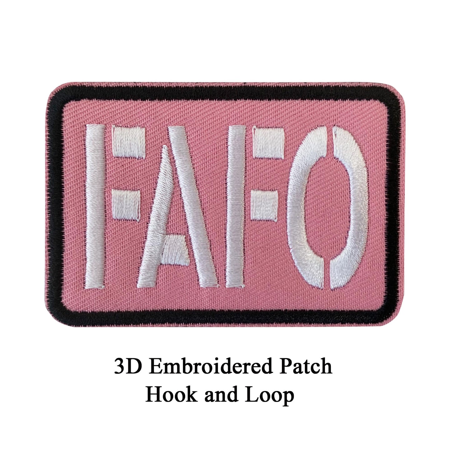 GYGYL 2Pcs FAFO Patches, Embroidered Tactical Military Morale Patch Applique Fastener Hook and Loop Patches for Tactical Caps, Bags, Backpacks, Tactical Vest, Military Uniforms(Pink)