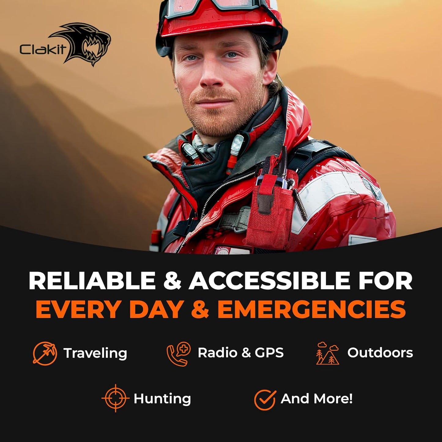 StrapPack Clip-On Pouch for Radio & GPS, Backpack Attachment for Hunters, First Responders, Public Safety, Hikers and Travelers