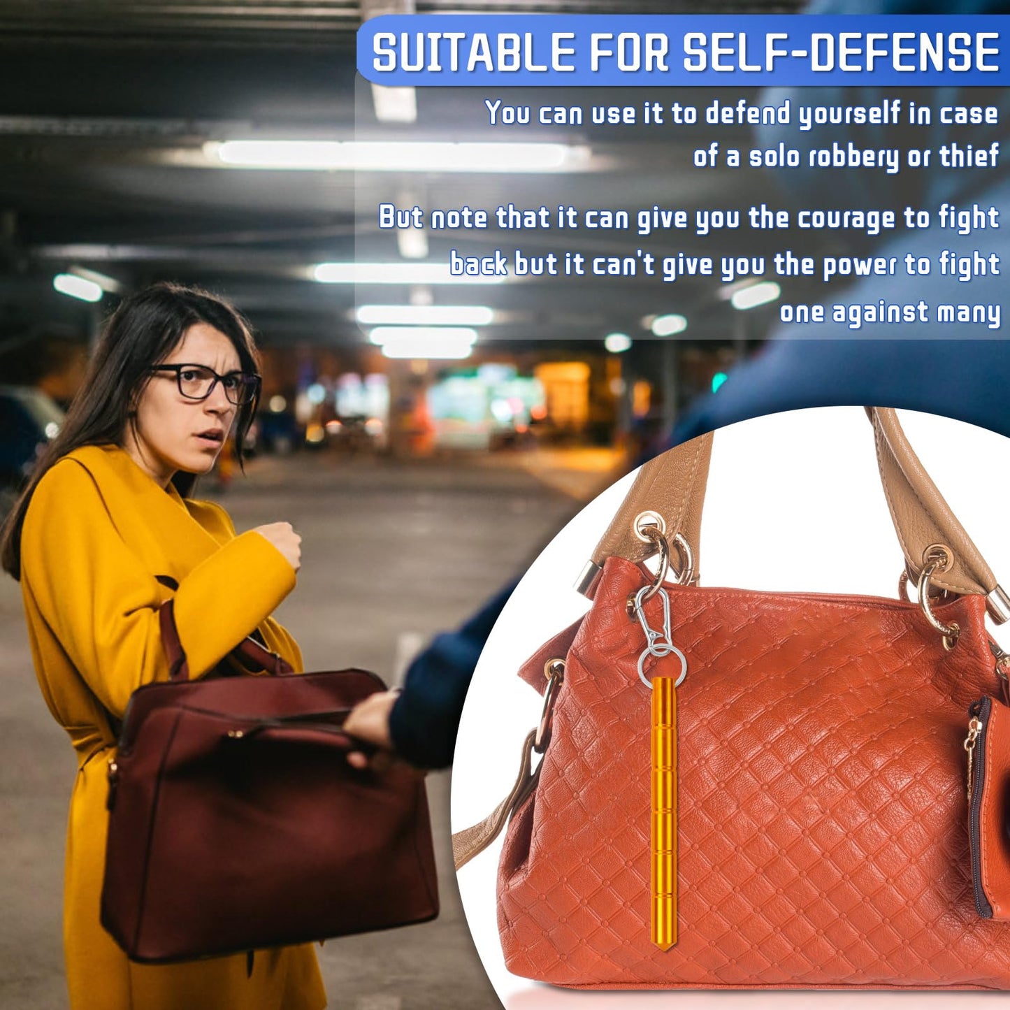 7Pcs Safety keychain Set Protection Keychain, Aluminum Keychain Keychain Set, Tactical Glass Breaker Tool, Self Defense Weapon for Women Ladies Girls (colorful)