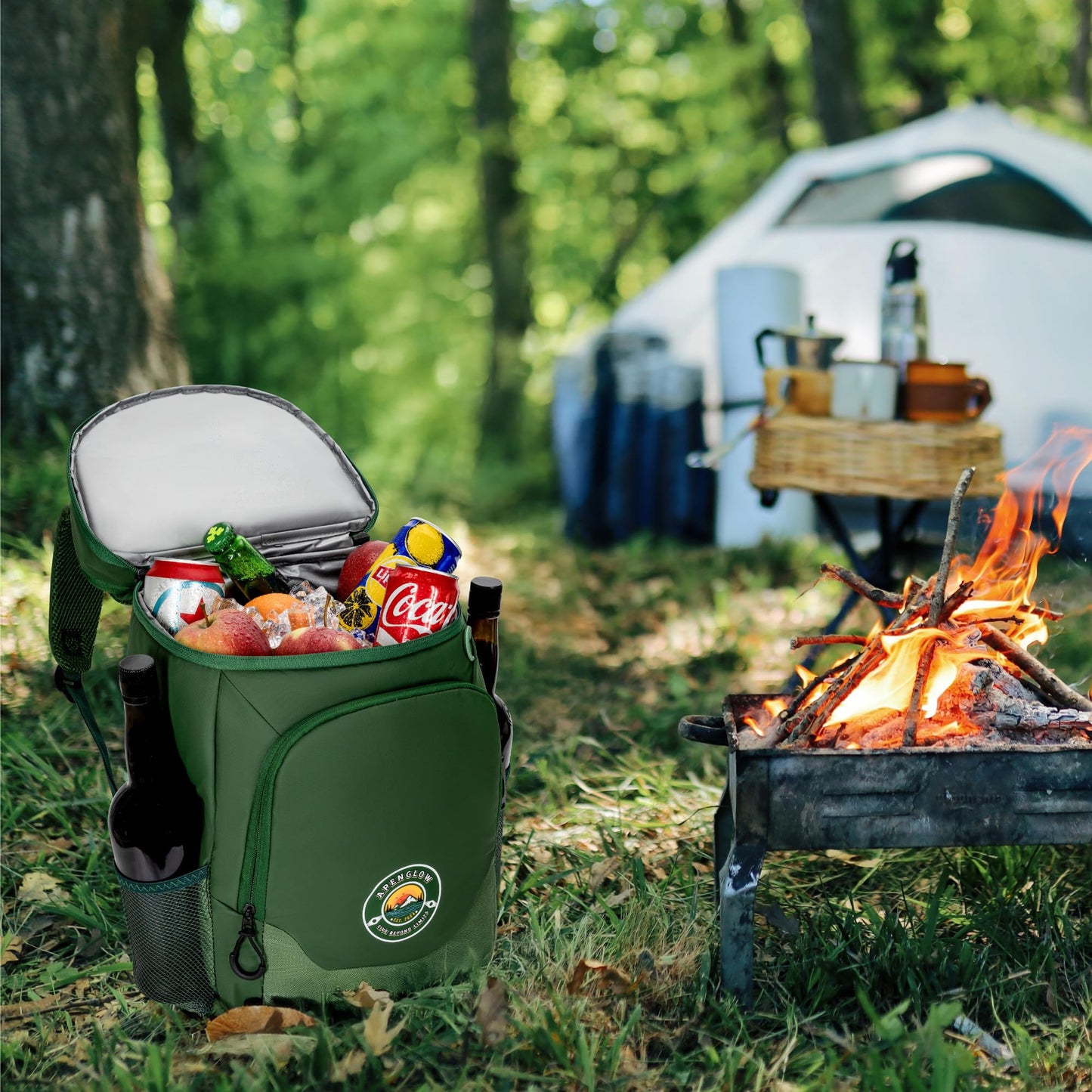 Apenglow Backpack Cooler – Leakproof Cooler Bag – Waterproof Holds 24 Cans