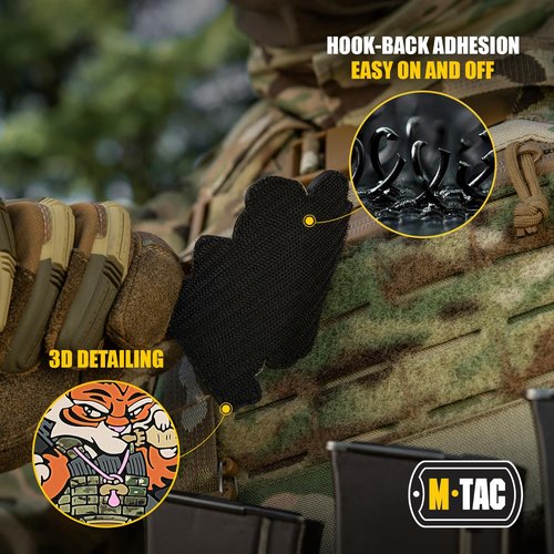 M-Tac Morale Patch - PVC 3D Funny Military Tactical Patch - Tactical Cool Army Meme Patches for Vest, Backpacks, Hats - Hook and Loop Patches (Young Tiger)