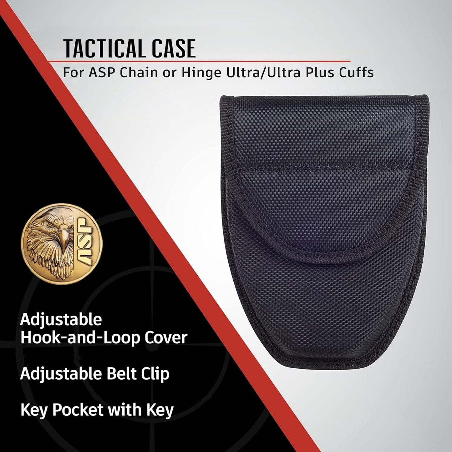 ASP, Inc. Ballistic Tactical Handcuff Case for Chain or Hinge Handcuffs, Handcuff Case for Duty Belt, Law Enforcement Gear and Police Gear