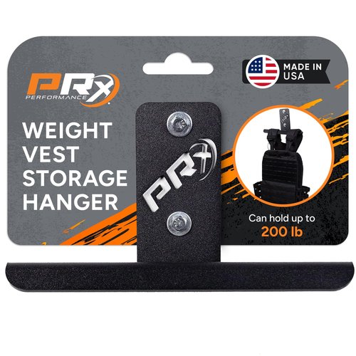 PRx Performance Wall-Mounted Heavy Duty Storage Hanger for Weight Vests,Tactical Gear, Backpacks,and Body Armor Plate Carrier Vests -Durable Steel Construction for Home Gym Accessories-USA-Made -Black