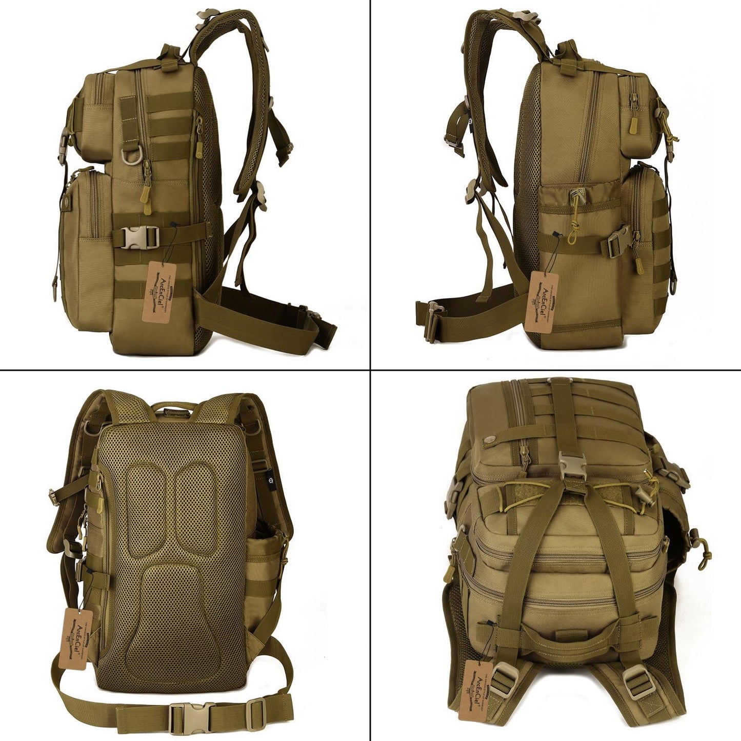 ArcEnCiel Hydration Pack Motorcycle Backpack Tactical Bag with Patch without Waterbladder