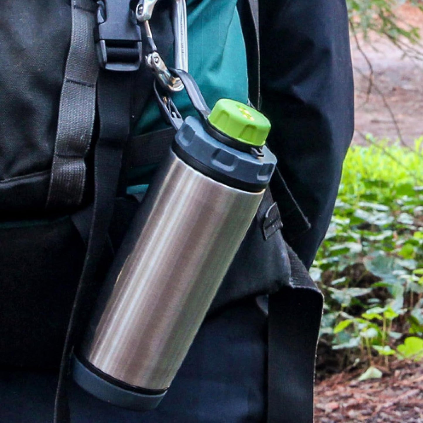 humangear capCAP+ | Converts Wide-Mouth Openings | Secure Easy Open | Food-Safe Material | Water Bottle Accessory Lid
