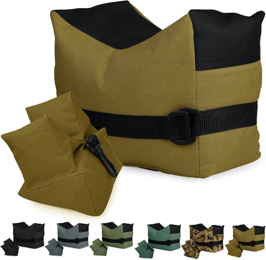 Twod Outdoor Shooting Rest Bags - Target Sports Bench Rest with Front & Rear Support SandBag Stand Holders for Gun Rifle Shooting Hunting Photography - Unfilled