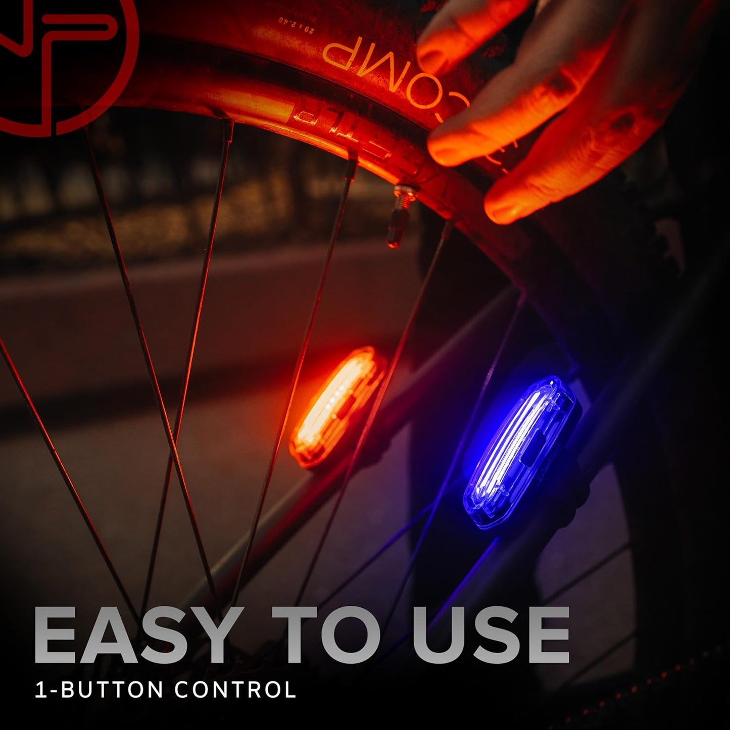 Night Provision PSR-120 RED & Blue Strobe Police Patrol Rear Bike Light USB Rechargeable for Professional Use Only