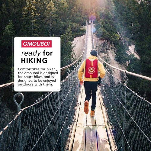 OMOUBOI Lightweight Gym Backpack for Unisex, Small Backpack for Sports, Cycling Backpack for Short Journey, Mini Backpack Fit for Running, Cycling(Red), Medium
