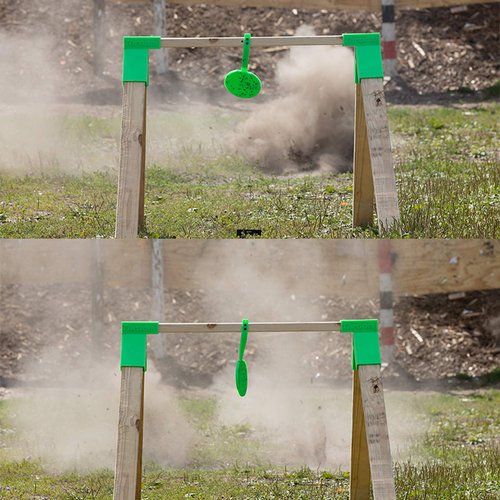 Throom - Reactive Self Healing Targets for Shooting, Set of 3 HangTuff Targets, Hanging Gun Target for Pistol or Rifle, for Indoor and Outdoor Range, Ricochet Free