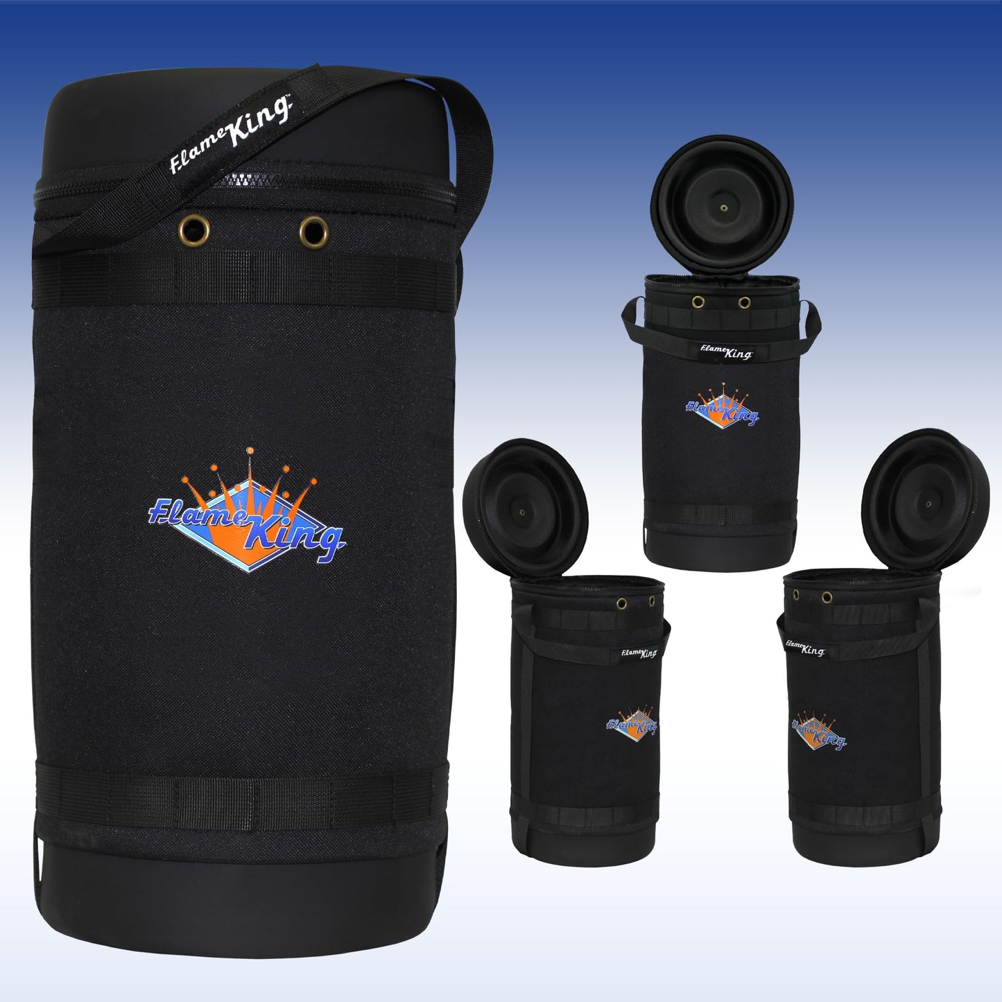 Flame King Gas Hauler for 10LB Propane Tank - Insulated Protective Carry Case for Camping and Outdoor Adventures