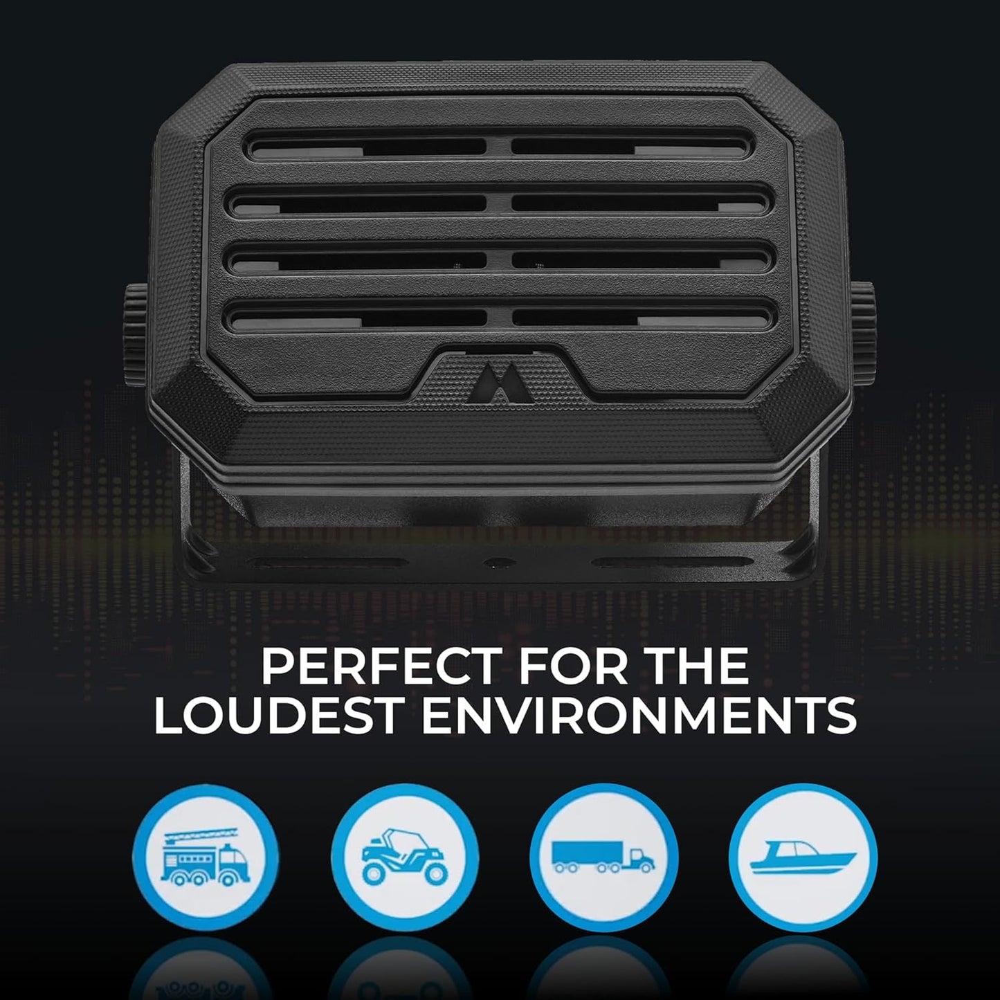 Midland - SPKMINI Mini External Speaker - Waterproof, 10 Watts, 3.5mm Plug - Compatible with All Mobile CB, GMRS, HAM and Amateur Radios