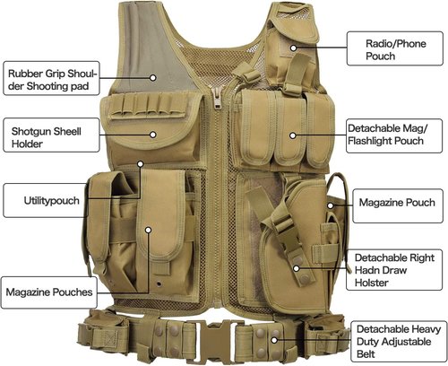 GZ XINXING S - 4XL Law Enforcement Tactical Airsoft Paintball Vest