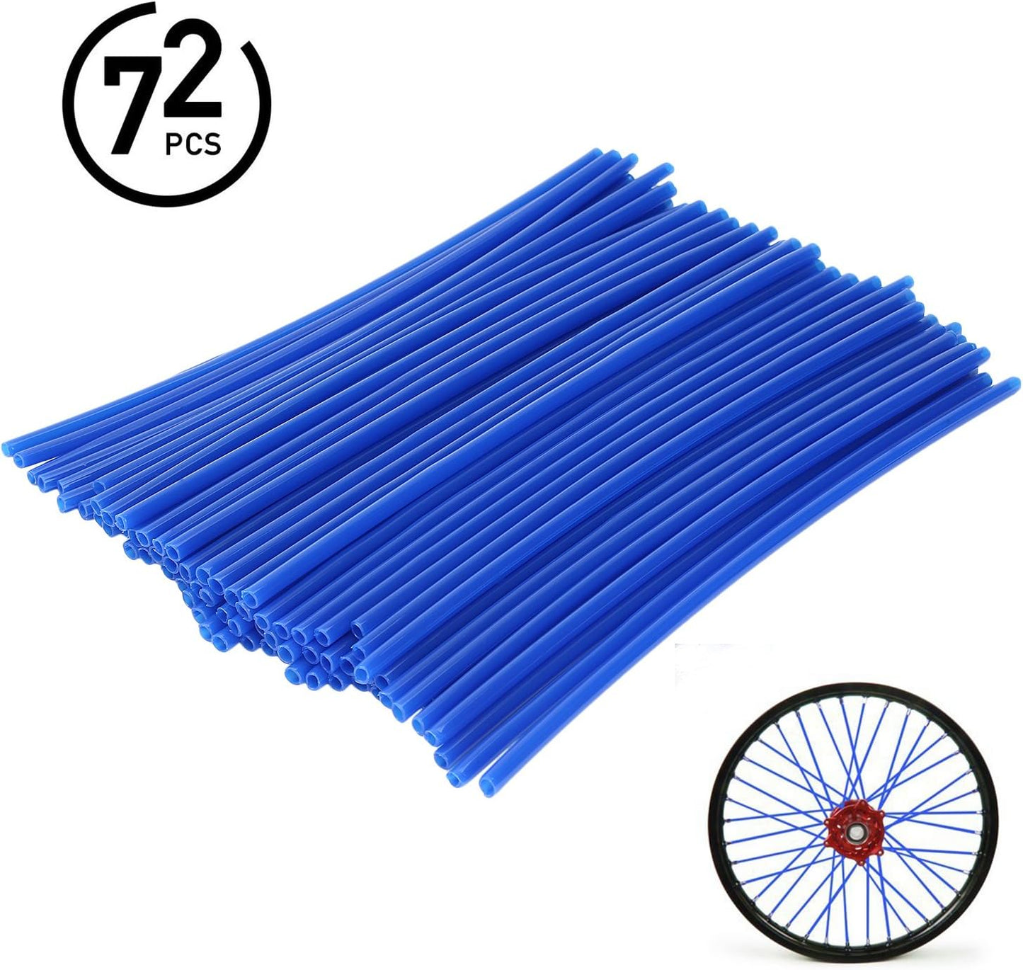 72Pcs Universal Spoke Skins Cover - Ovelur Wheel Spoke Wraps Skins Pipe Trim Decoration Protector For Motorcycle Dirt Bike Yamaha Harley Suzuki(Pink)