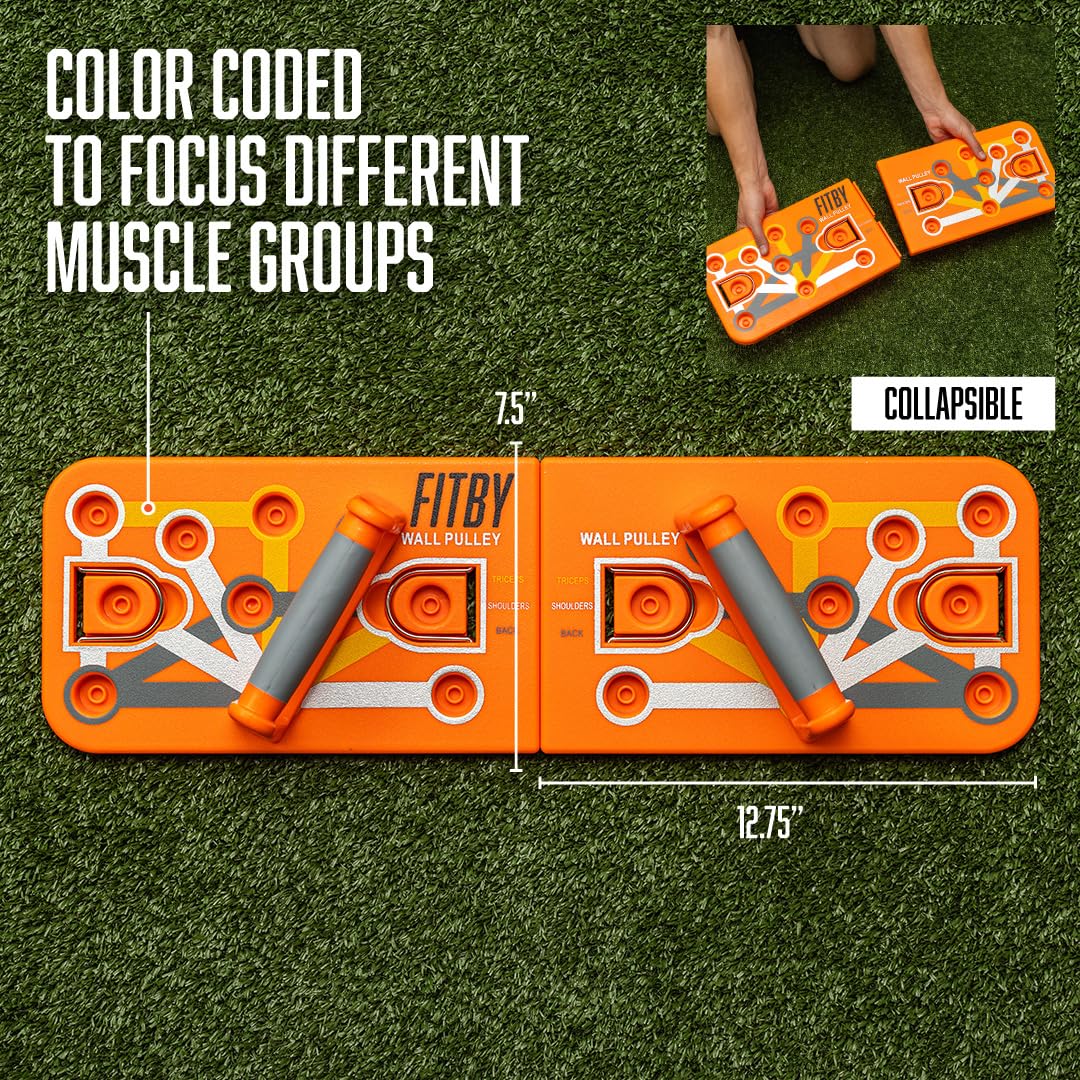 Foldable Push Up Board for Men and Women- Multifunctional Workout Equipment - Foldable Push Up Bar- Fitness Gym Equipment- Portable Board for Home Exercise and Workout - Push Up Board by Fitby