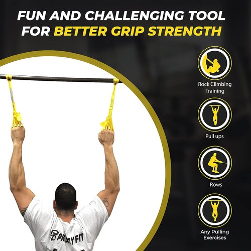 Core Prodigy Talon Pull Up Grip Strength Straps - Nylon Finger and Thumb Loops for Grip Training, Rock Climbing, Hand and Arm Strengthener