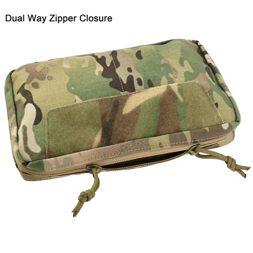 Tactical Admin Pouch Molle Attachment, SABADO GP Pouch with Two Way Zipper Closure, Slim EDC Utility Pouch for Hunting Vest or Hiking Backpack