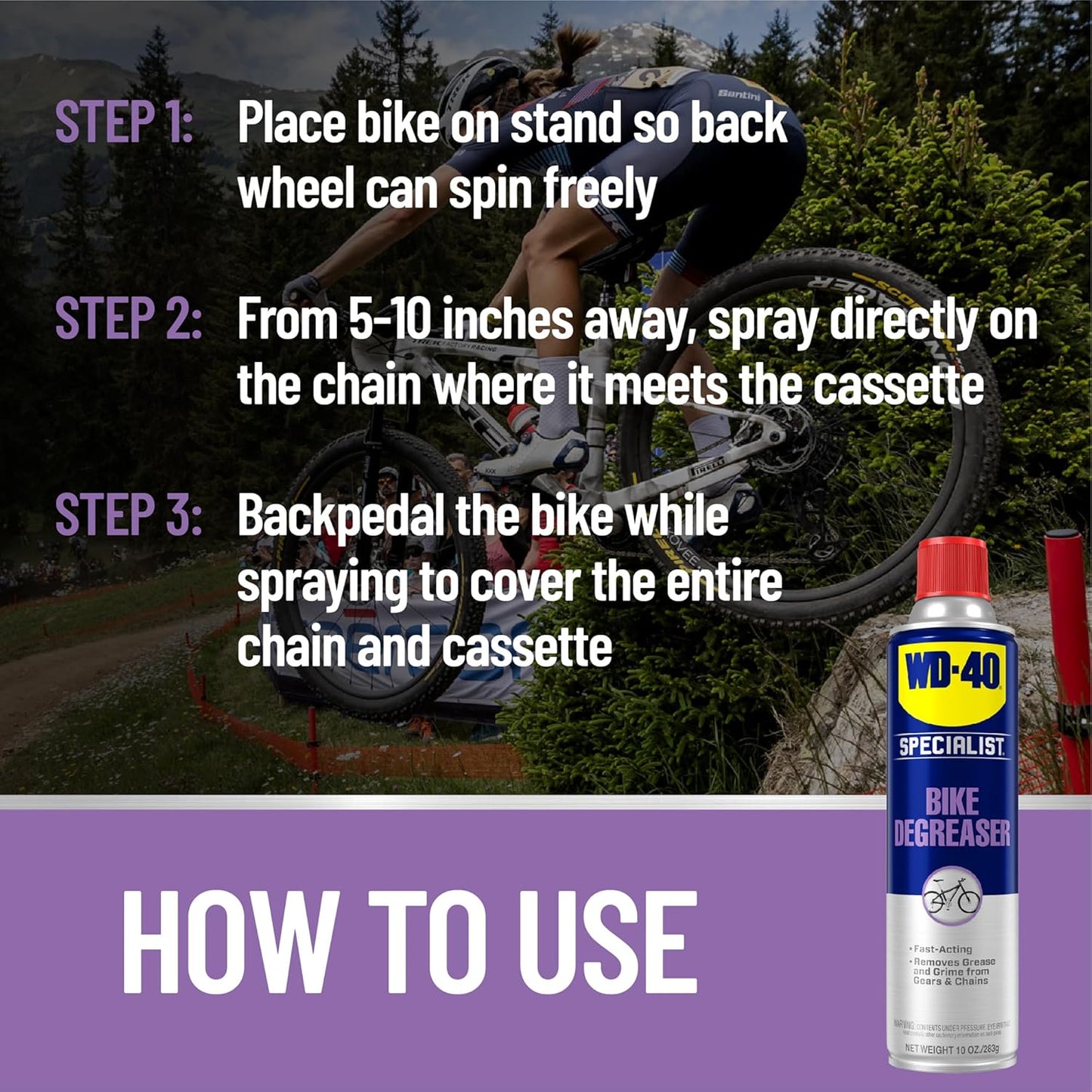 WD-40 Specialist Bike Degreaser - 10 OZ Heavy-Duty Cleaner for Bicycles