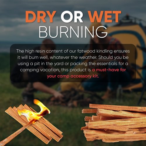 Vivlly Fatwood Fire Starter Pack – Starter Wood for Fireplace – Small Wood Logs for Campfire Stove, Grilling & Cooking – Firewood Lighter Kindling Sticks – Firepit Burning (10 lb)