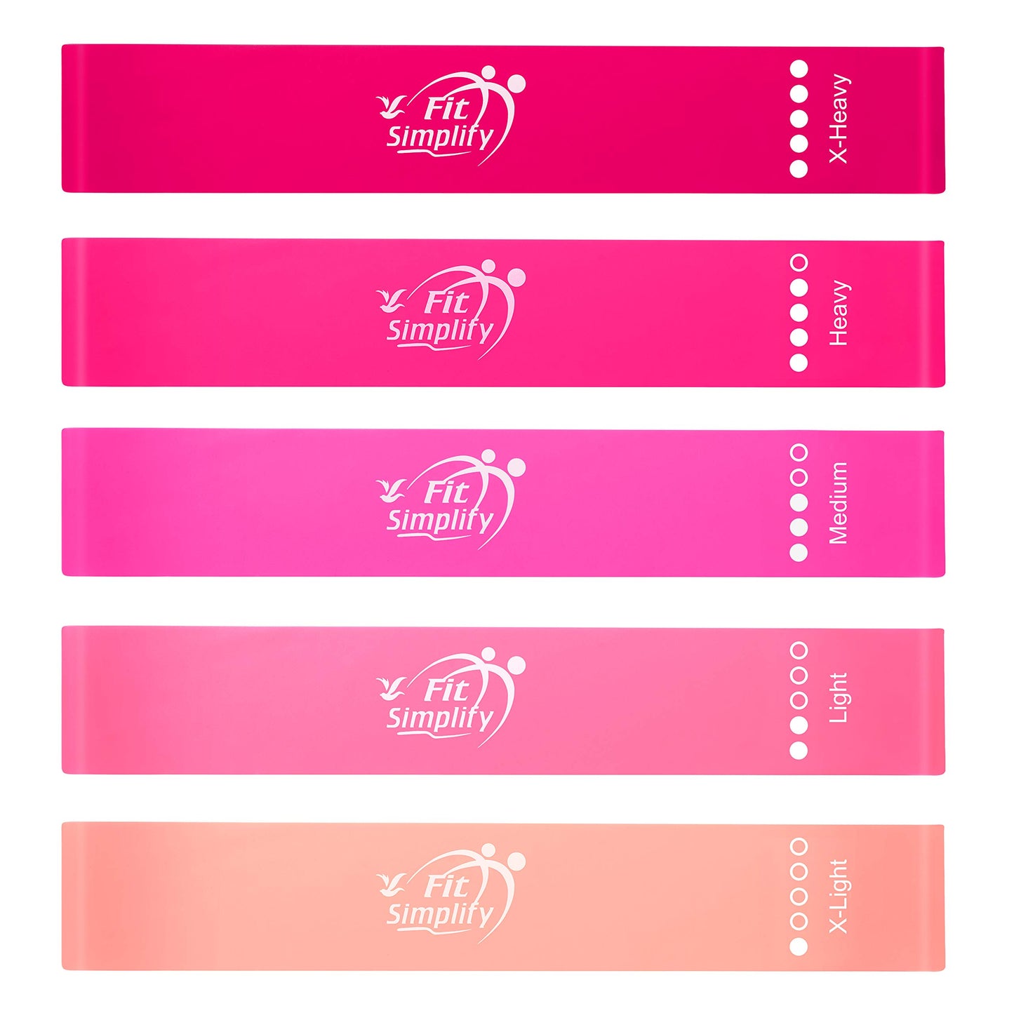 Fit Simplify Resistance Loop Exercise Bands and Fabric Resistance Hip Bands