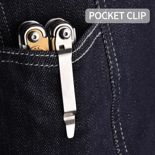 SQT2048 20-in-1 Multitool, Gifts for Men, Foldable & Self-Locking, Professional Multitool for DIY, Outdoor Camping, and Home Repairs, Gold