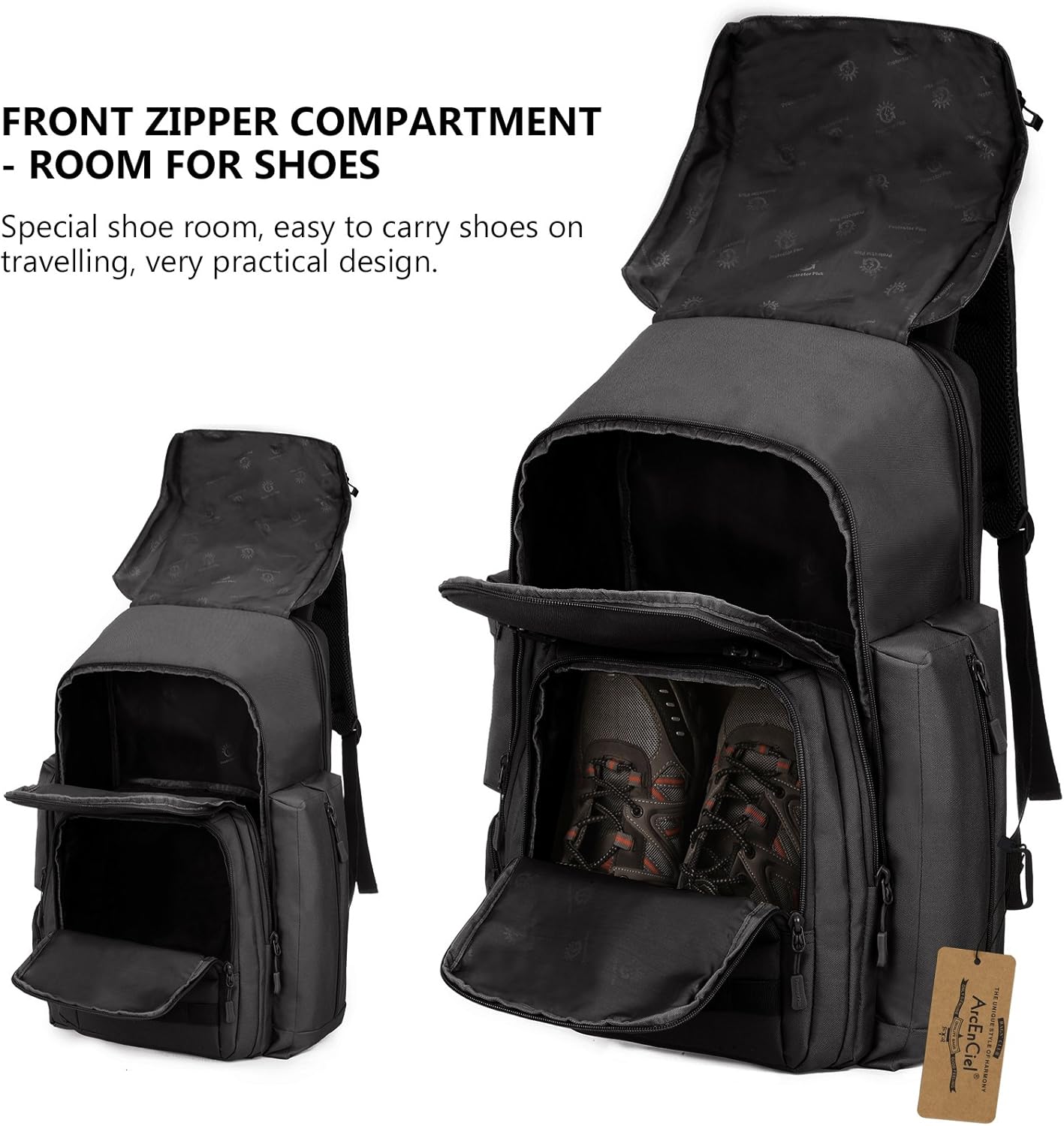 ArcEnCiel 40L Tactical Backpack Military Shoes Bags Daypack Assault Pack Bug Out Bag Molle Rucksack - Rain Cover Included