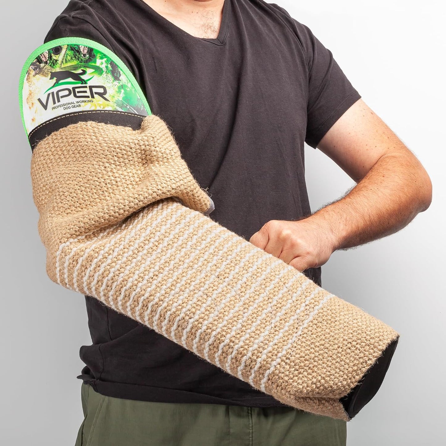 Viper Multi Level Dog Bite Sleeve with 3-Way Adjustable Bite Bar - Left Hand (Sleeve with Synthetic Cover)