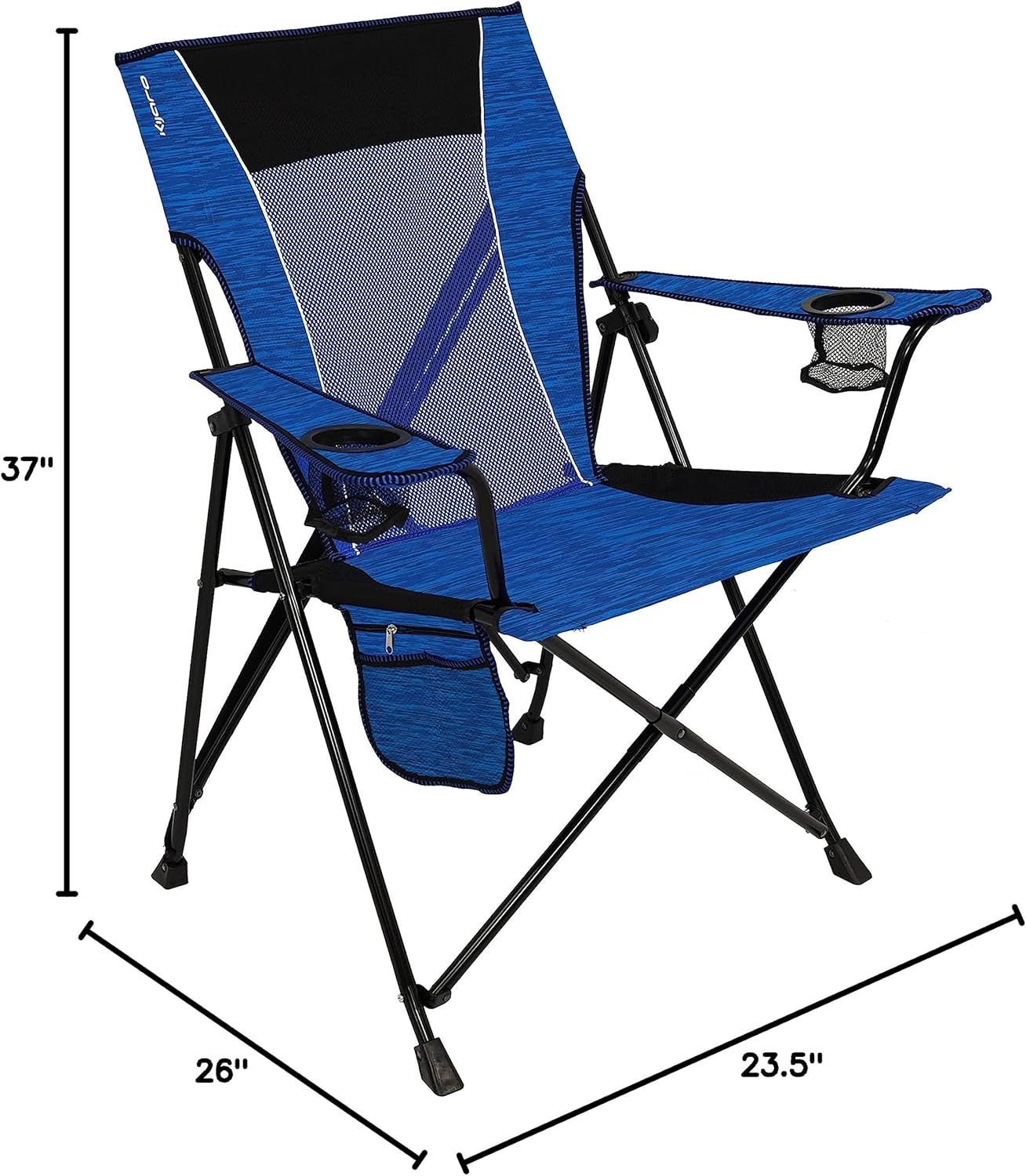 Kijaro Enjoy Versatile Folding Sports, Outdoor Chair & Lawn Chair, Dual Lock Feature, Maldives Blue (Hard Arm)