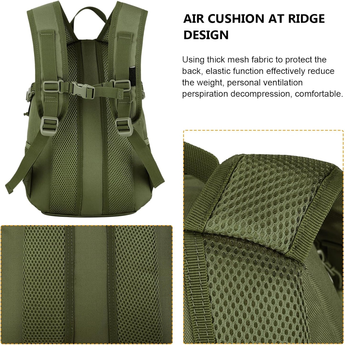 ArcEnCiel 10L/20L Mini X-Small Tactical Backpack MOLLE Daypack Gear Pack Camping Bag with Patch