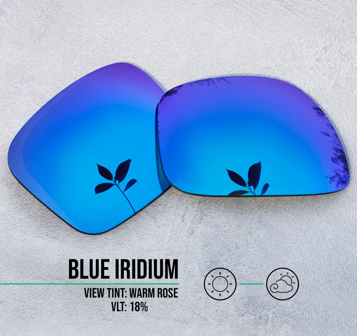 Well-aimed Replacement Lenses Compatible with Bolle Parole Sunglasses - Blue Iridium Polarized