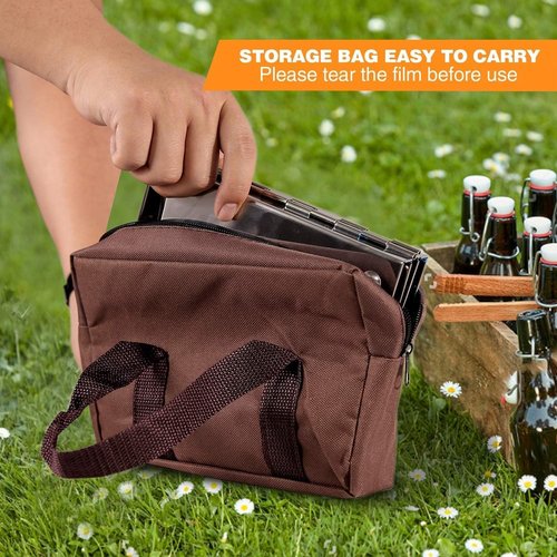 Camping Wood Burning Stove with Carry Bag,Foldable Camp Stove,Stainless Steel Collapsible Backpacking Survival Stove,Campfire Stove,Outdoor Folding Lightweight Stove for BBQ,Cooking,Picnic,Hiking