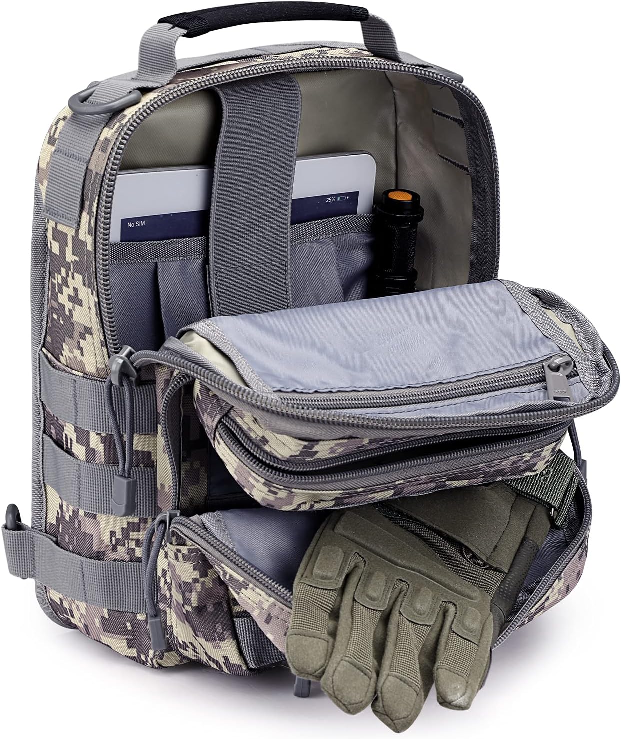 G4Free Tactical Sling Bag Backpack Military Rover Shoulder Sling Pack Molle EDC Small Crossbody Chest Pack