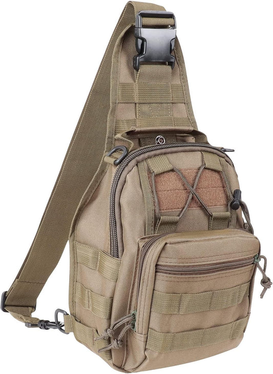 Tactical Waterproof Sling Backpack - Molle Crossbody Chest Bag for Outdoor EDC
