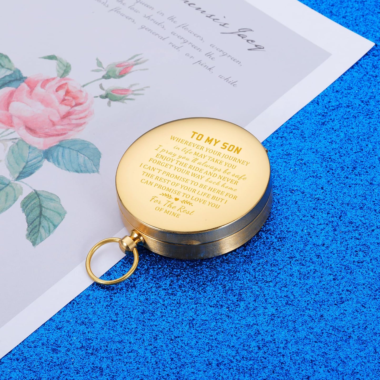 for College Guys, for 18 Year Old Boy, Compass Graduation Gift for Sons Adult, Compass for Kids, First Communion Gifts for Boys, Baptism Christian Inspiration Gift for Grandson