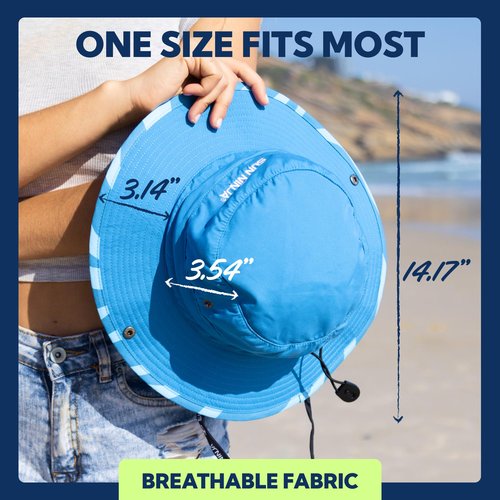 SUN NINJA Bucket Hat for Men & Women, Cooling with Adjustable Strap, Wide Brim, UPF UV 50+ Protection, Foldable Boonie Hat for Fishing, Hiking, Beach, Safari, Kayaking, SUPing - Triangle