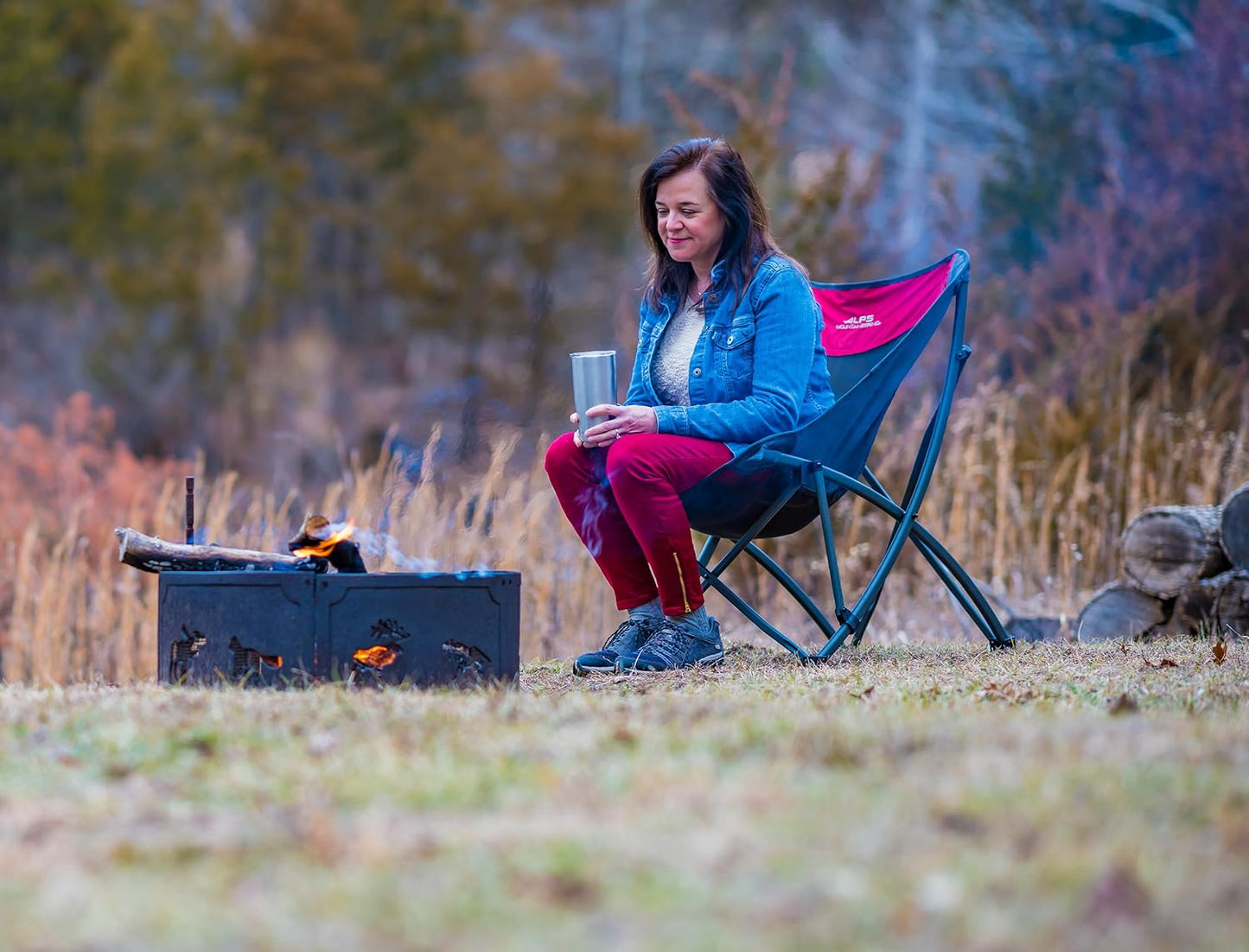 ALPS Mountaineering Camber Chair, One Size - Salsa/Charcoal