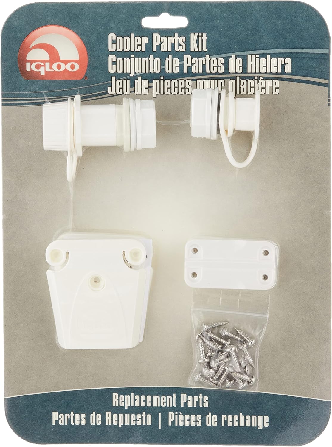 Igloo Parts Kit for Ice Chests, White, 8.5" x 2" x 9"