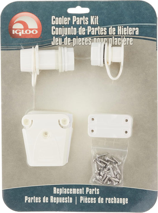 Igloo Parts Kit for Ice Chests, White, 8.5" x 2" x 9"