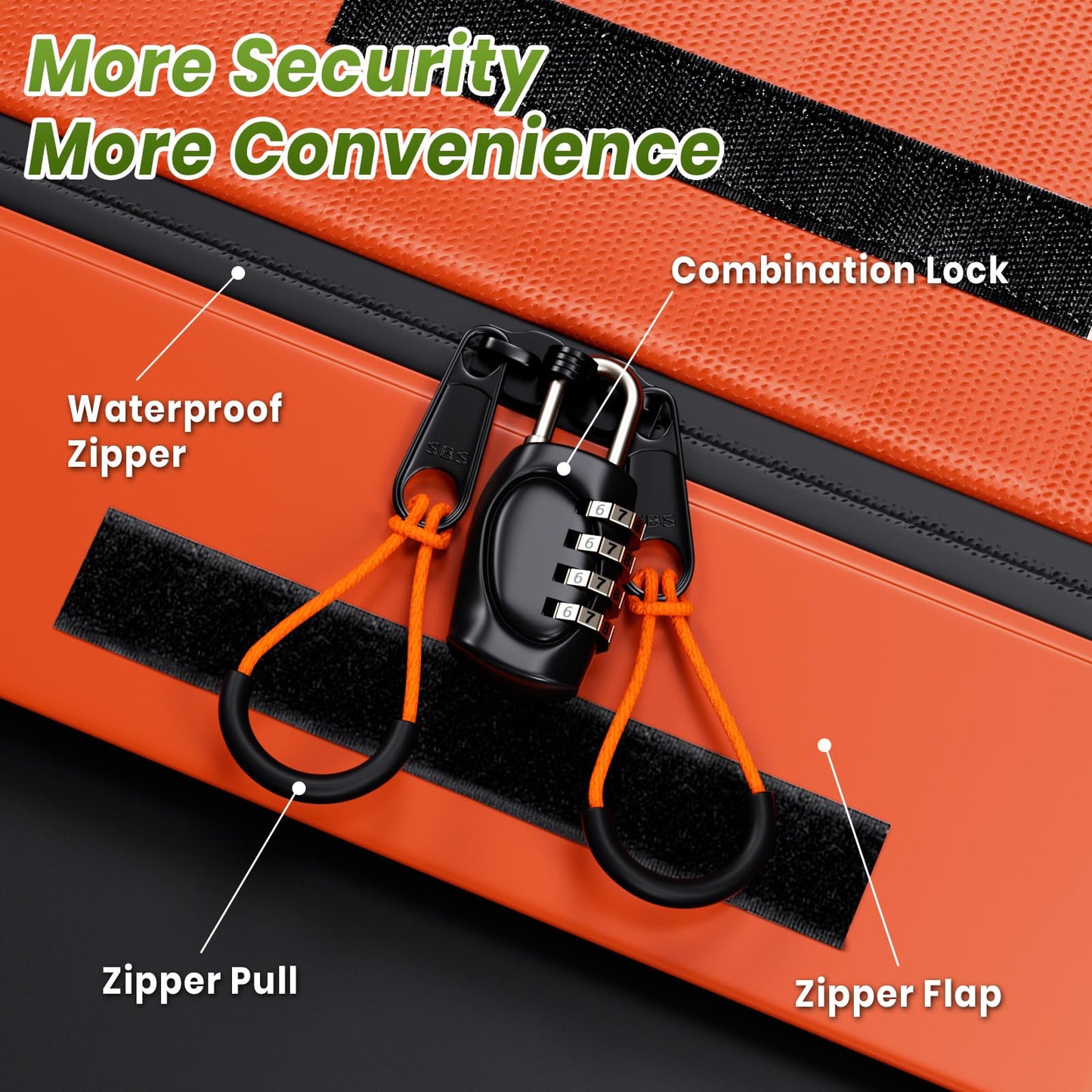 APTY 21 Cubic Feet Car Rooftop Cargo Bag Carrier, Soft Roof Top Luggage Bag for All Vechicles with/Without Rack - with Waterproof Zip, Anti-Slip Mat, Luggage Lock, Storage Bag, Door Hooks, Orange