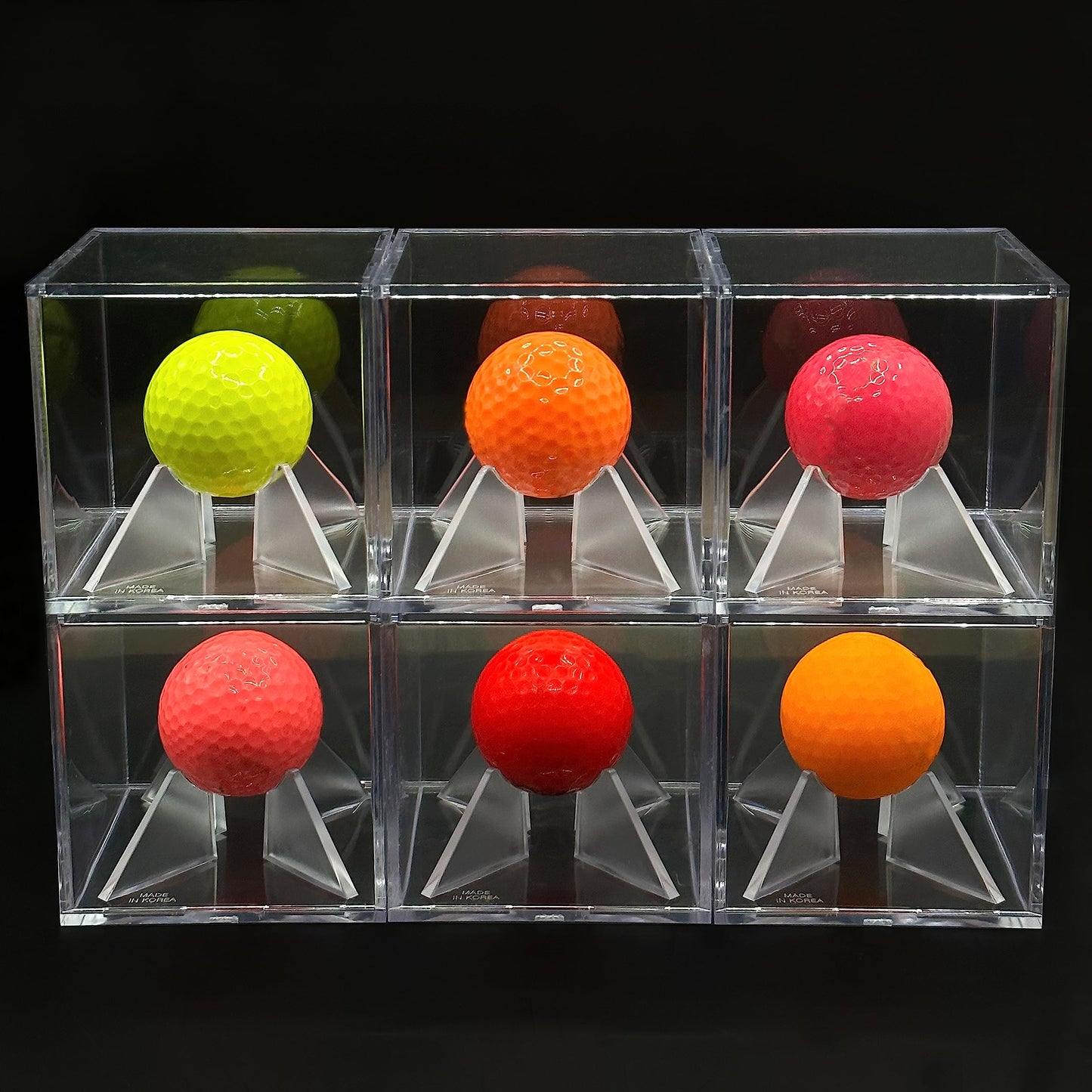 Peak Athletix Baseball & Golf Ball Display Case Acrylic Cube Square Clear Memorabilia Display & Storage Sports Official Baseball Accessories (Golf Ball Case, Standard)