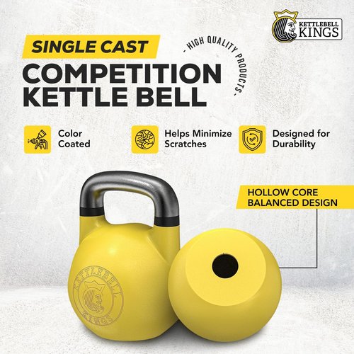 Competition Kettlebells 8-48 KG with 35mm Handle | Premium Hand Weights for Home Gym & Strength Training