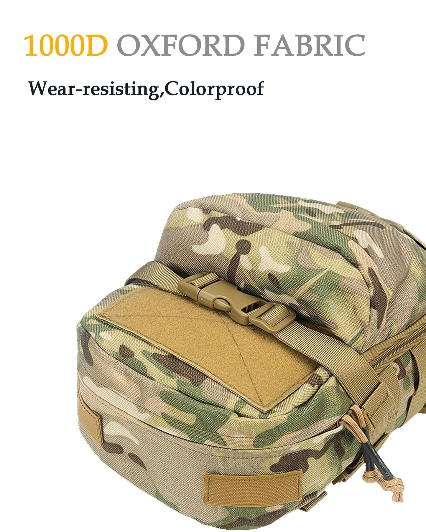 GEEDUD Mini Tactical MOLLE Hydration Pack,Tactical Hydration Backpack,Water Reservoir Bag,Outdoor Water Bladder Carrier Pack for Hiking,Climbing(Multi-camo)